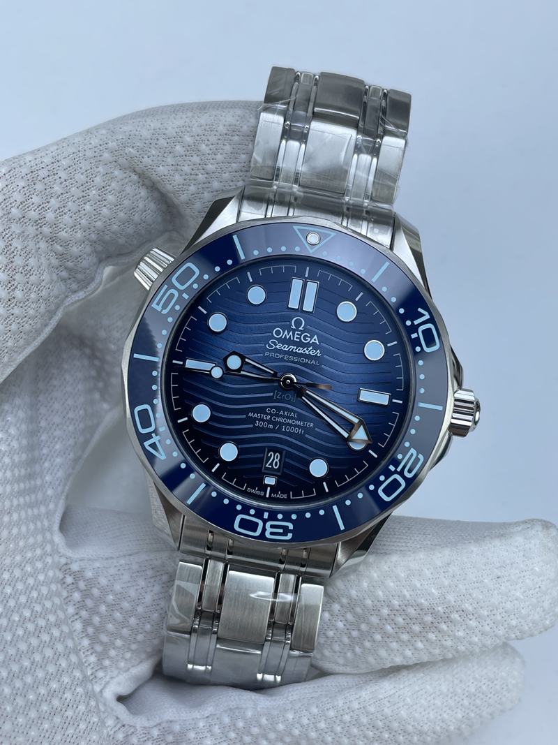 (준비완료/특급배송 )NO.2555/VS공장 오메가 씨마스터 다이버 300M 스틸 블루다이얼 브레이슬릿